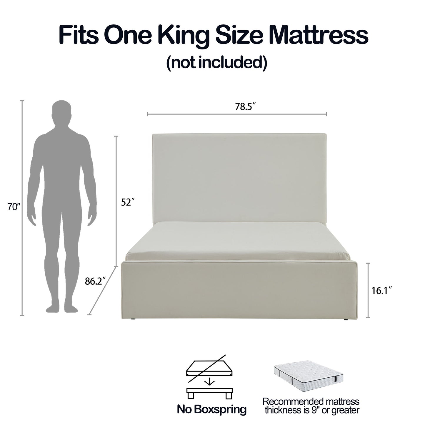 Lucas - Tall Headboard Upholstered Bed