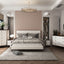 Carena - 5 Piece Bedroom Set (Eastern King Dresser Chest Mirror Nightstand) - Brown / Light Gray / White