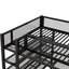Loft Bed With 4 Tier Shelves And Storage