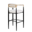 Upholstered Bar Stools With Backs For Kitchen Island (Set of 2) - Beige