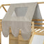 Loft Bed With House Shaped Frame And Tent