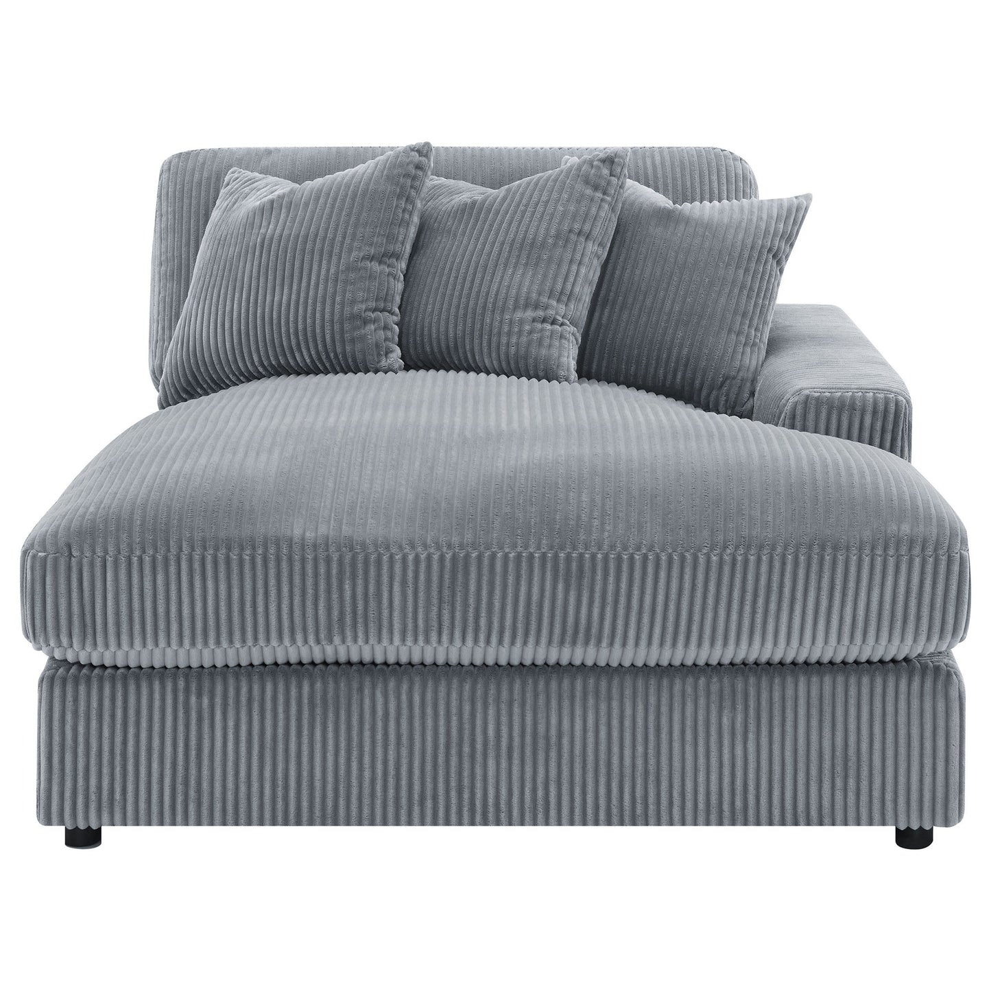 Marcus - Fog Track Arms Reversible Sectional With Pillows - Fog