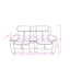 Blanche - Reclining Set With LED Lights, Speaker