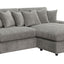 Tavia - Reversible Sectional Sofa With 6 Pillows - Gray
