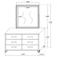 Malcolm - 6 Drawer Dresser With Mirror - White