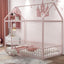 Metal Bed House Bed Frame With Fence