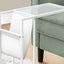 Accent Table, C - Shaped, Contemporary And Modern - White