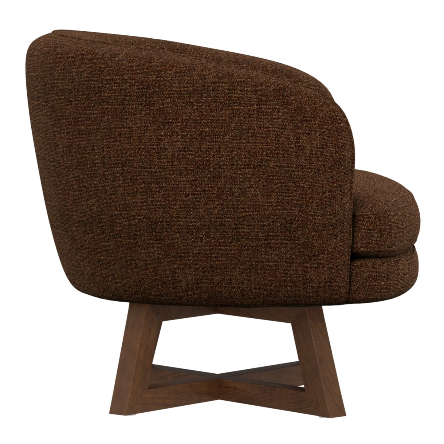 Swivel Accent Chair With Sculptural Base