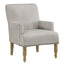 Alice - Upholstered Arm Chair With Nailheads - Beige