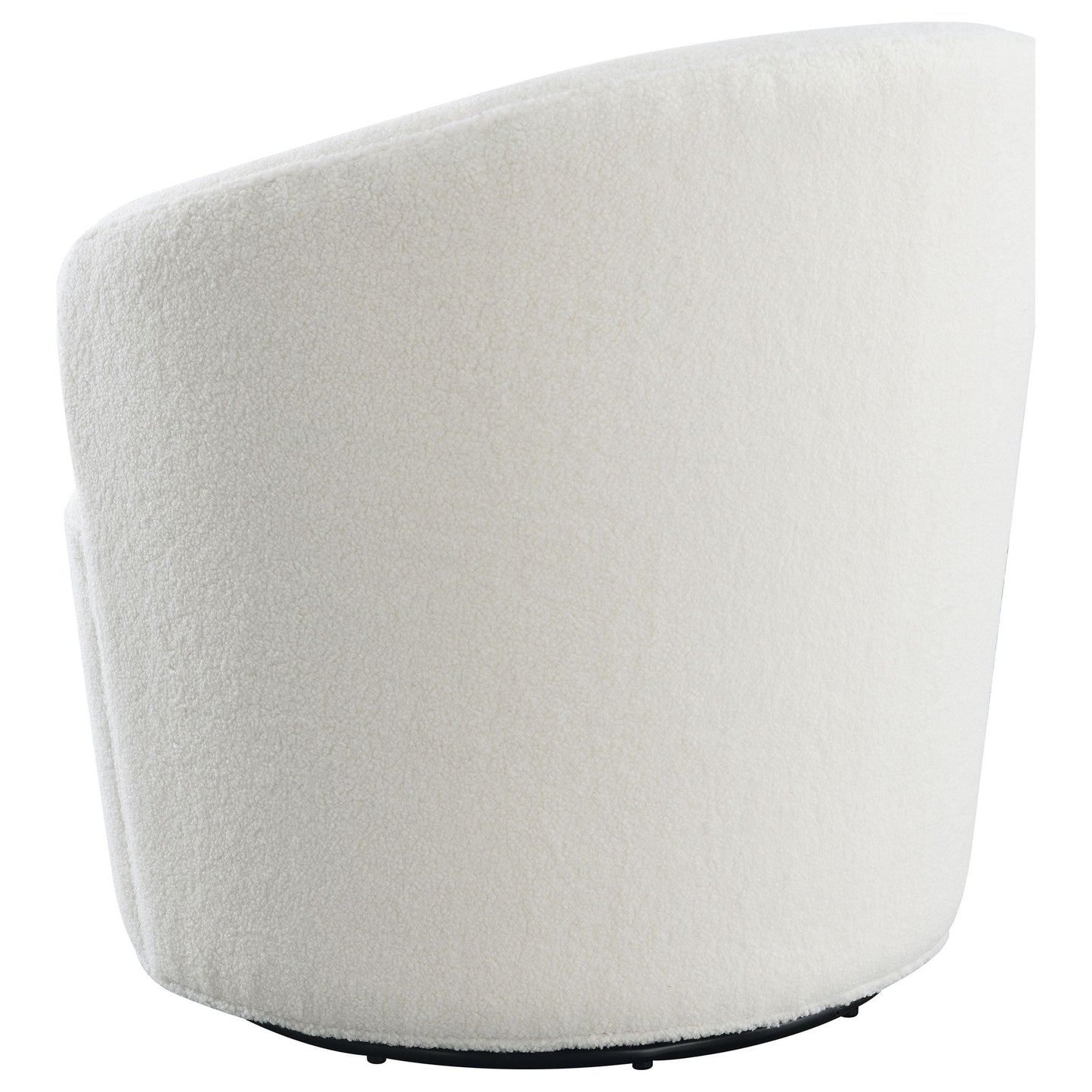 Tempest - Upholstered Barrel Back Swivel Chair - White