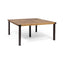 Lankershim - Modern Industrial Dining Table With Acacia Wood Slat Design - Teak