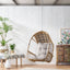 Outdoor / Indoor Wicker Hanging Chair With 8Ft Chain - Light Brown / Beige