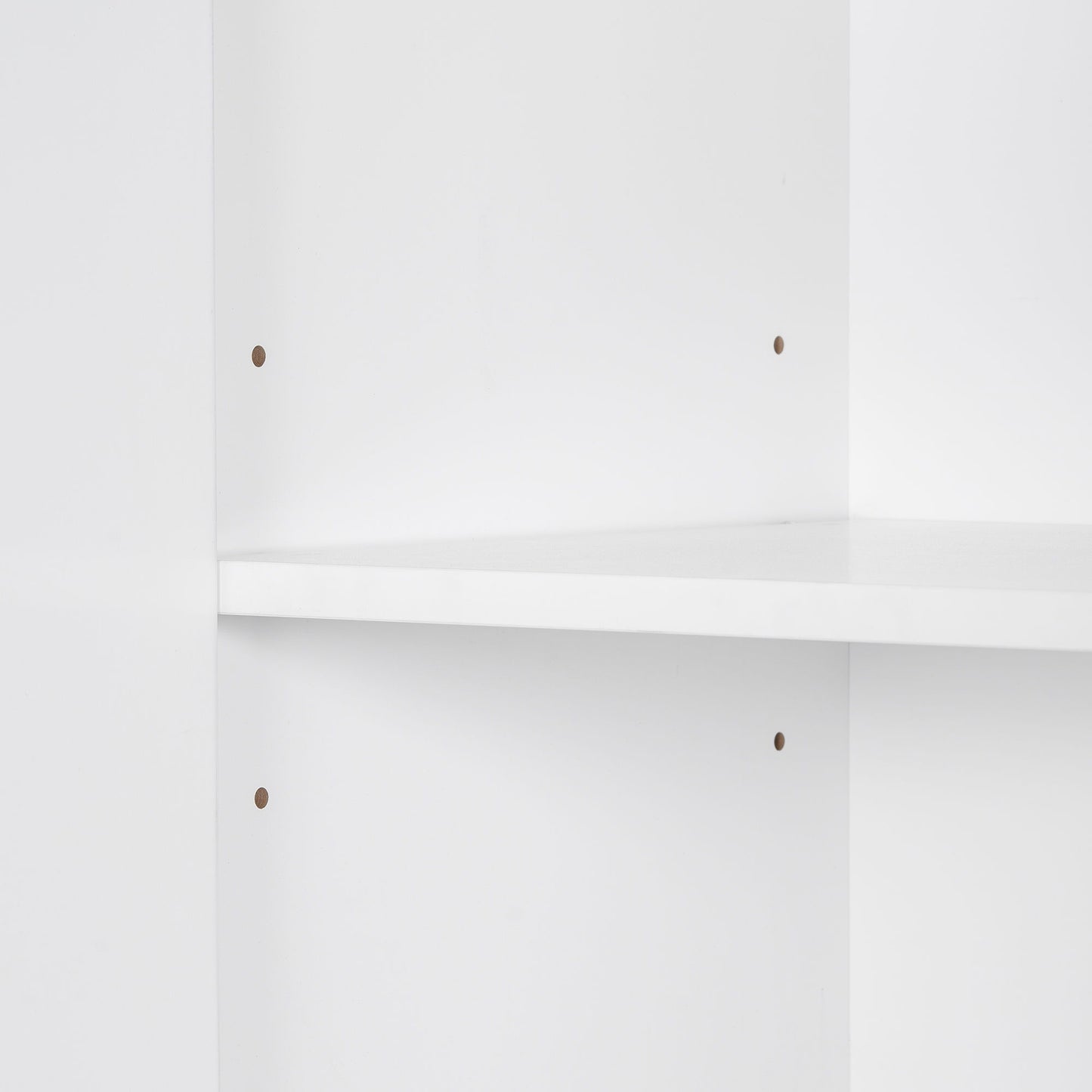 Modern Bathroom Storage Cabinet With Two Laundry Baskets, One Drawer, Adjustable Shelf
