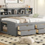 Daybed With 2 Bedside Cabinets, Upper Shelves And 4 Drawers