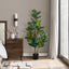 49" Tall, Artificial Plant, Fiddle Tree, Indoor, Faux, Fake, Floor, Greenery, Potted, Real Touch, Decorative - Green / Black