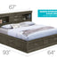 Traditional Style Bookcase Storage Bed
