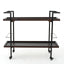 Modern Industrial Bar Cart With Shelving And Casters