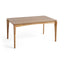 Mid Century Dining Table, Rubberwood With Walnut Veneer - Natural Oak