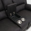 Reclining Console Loveseat - Black - Fabric