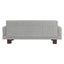 Modern Loveseat Sofa, 2 Seater With Square Arms For Living Room
