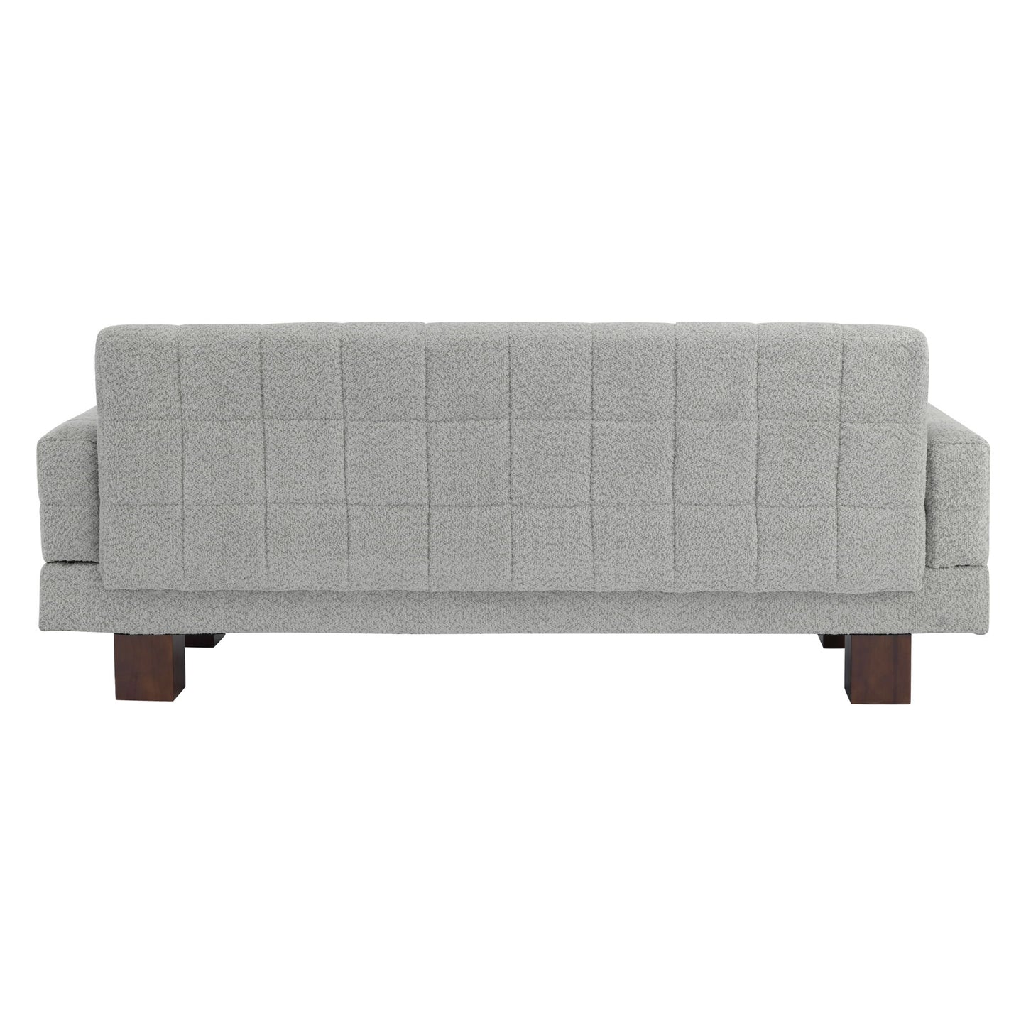 Modern Loveseat Sofa, 2 Seater With Square Arms For Living Room