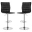 Waffle - Adjustable Bar Stool (Set of 2) - Black
