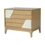 Japandi 2 Drawer Nightstand With Geometric Design