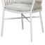 Maiden - Barrel Back Aluminum & Rope Outdoor Patio Dining Chair, Sunproof Olefin (Set of 2)