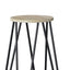 Simeon - Multifunctional Metal Stool With Wood Seat