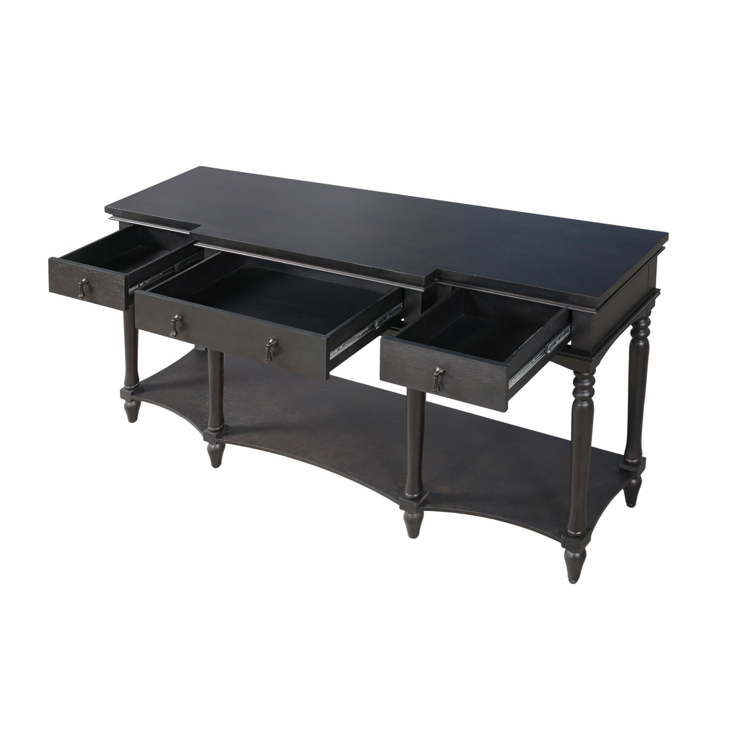 Retro Console Table With 3 Soft Close Drawers