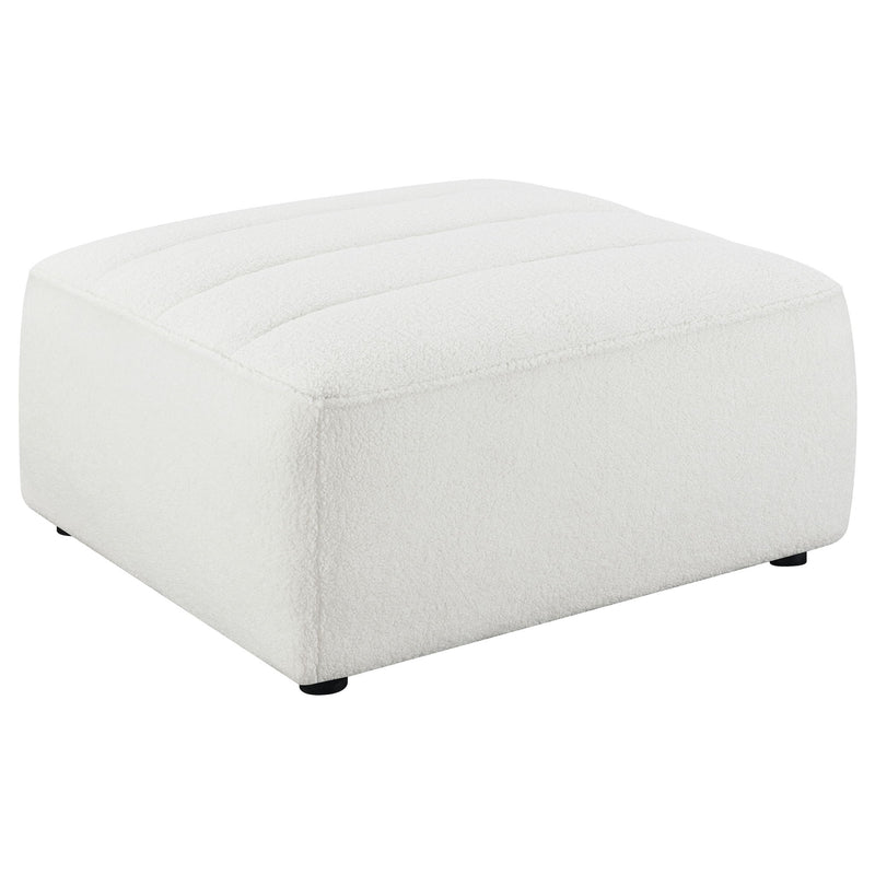 Sunny - Square Upholstered Ottoman - Ivory