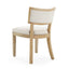 Farmhouse Style Fabric Upholstered Side Dining Chair Set