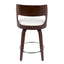 Cecina - Mid-Century Modern Fixed Height Counter Stool With Swivel And Round Footrest (Set of 2)