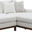 Valiant - Chenille Sectional Sofa With 4 Pillows - Ivory