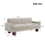 Modern Loveseat Sofa, 2 Seater With Square Arms For Living Room