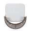 Outdoor 26" Counter Height Metal Frame Counter Stools With Scallop Shaped Backrest & Water Resistant Cushions