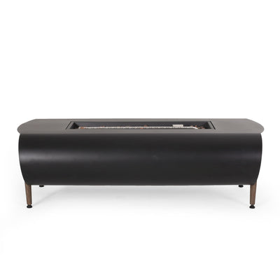 Vernon - Rectangle Fire Pit 50, 000 Btu - Dark Gray