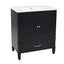 Vintage Style 30" Bathroom Vanity With Sink, Multi Functional Storage, Soft Closing Door - Black