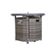 Wicker Outdoor Lounge Set With Cushions And Fire Pit