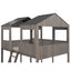 Bunk Bed With Roof, Window, Guardrail, Ladder