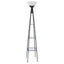 Sentinel - 3 Shelf Frosted Torchiere Floor Lamp With Shelves - Black