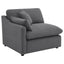 6 Piece Upholstered Modular Sectional Sofa With Reversible Cushions And Ottoman - Charcoal