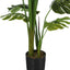 55" Tall, Artificial Plant, Monstera Tree, Indoor, Faux, Fake, Floor, Greenery, Potted, Real Touch, Decorative - Green / Black