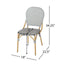 Outdoor Rattan And Aluminum Armless French Bistro Chairs (Set of 2) - Dark Gray