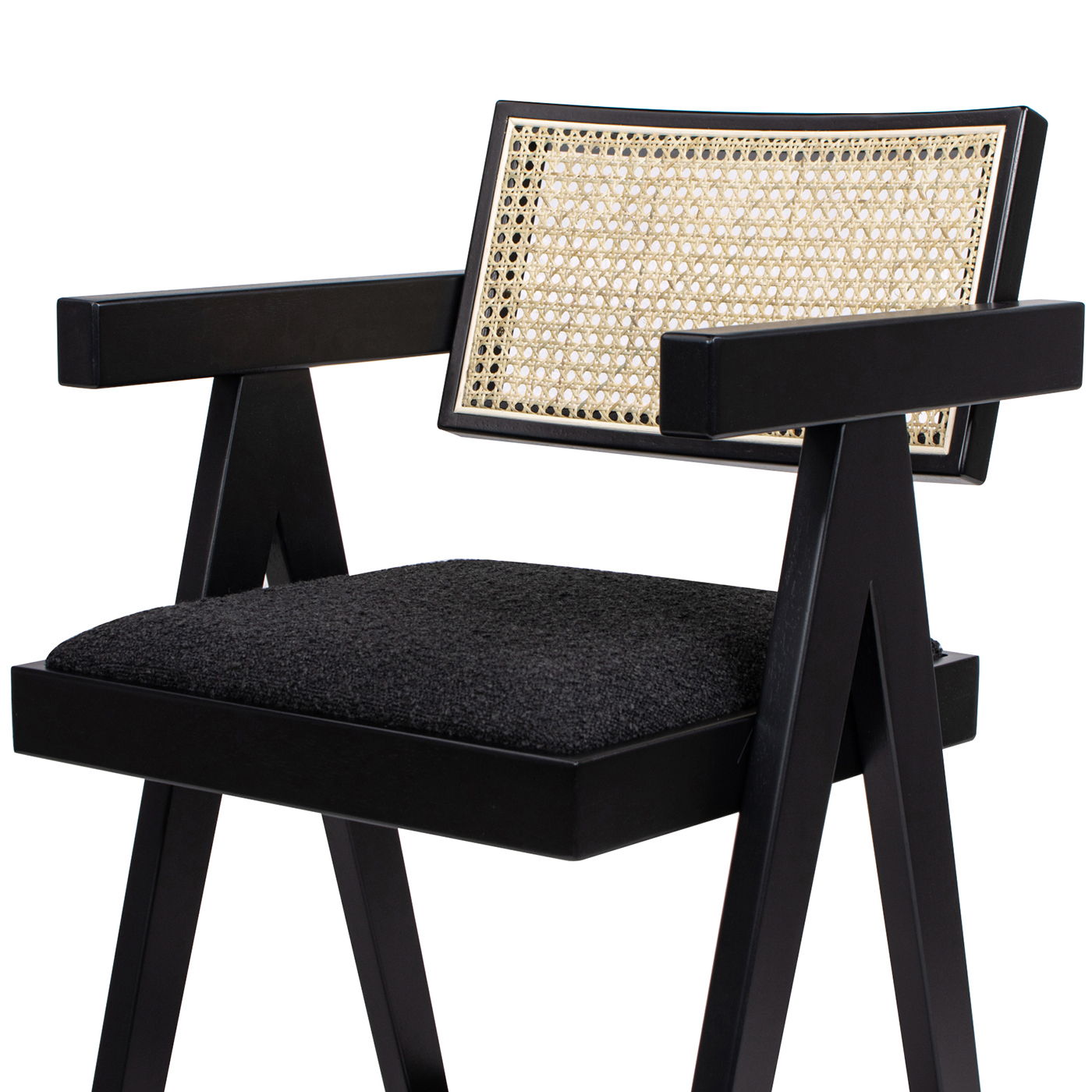 Milan - Modern Webbing Back Stool With Arms (Set of 3)
