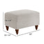 Candor - Ottoman Upholstered Footrest - Beige / Gray