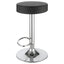 Adjustable Hydraulic Bar Stool With Base And Padded Seat - Black / Silver