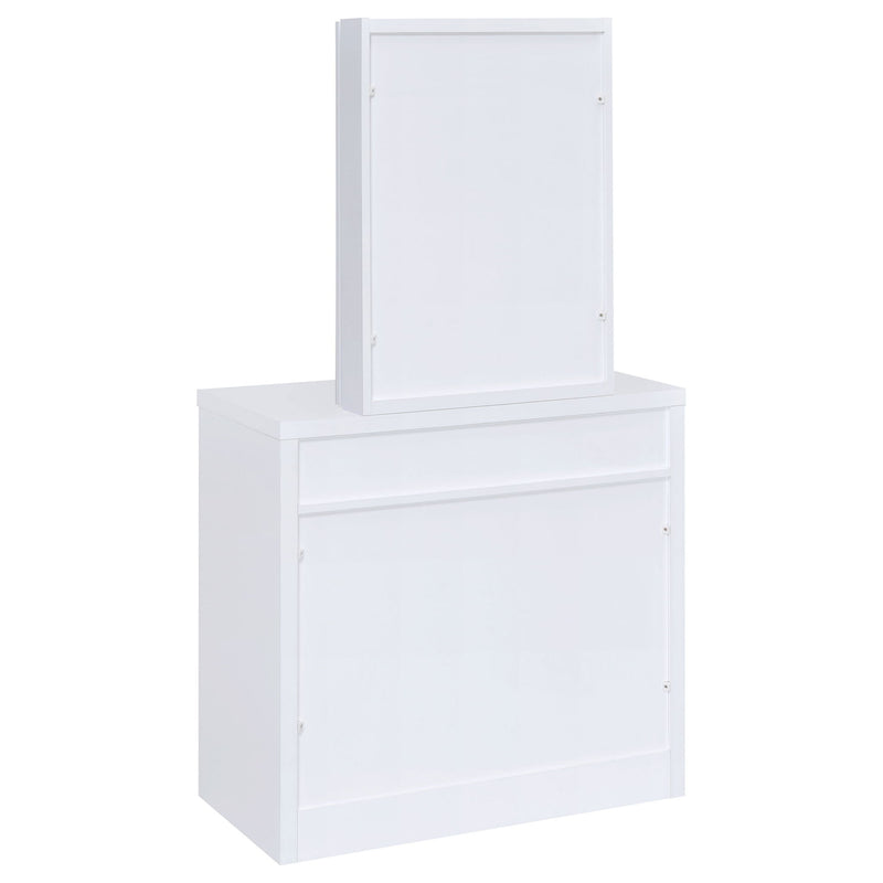Walsh - Makeup Vanity Table With Mirror And Stool - White
