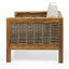 Outdoor 4 Seater Acacia Wood Chat Set With Wicker Accents And Cushions - Teak / Mixed Brown / Beige