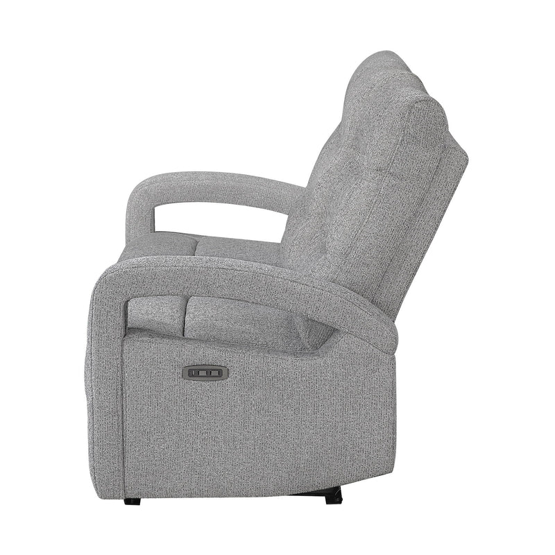Isolde - Power Reclining Sofa, LED Lighting - Gray